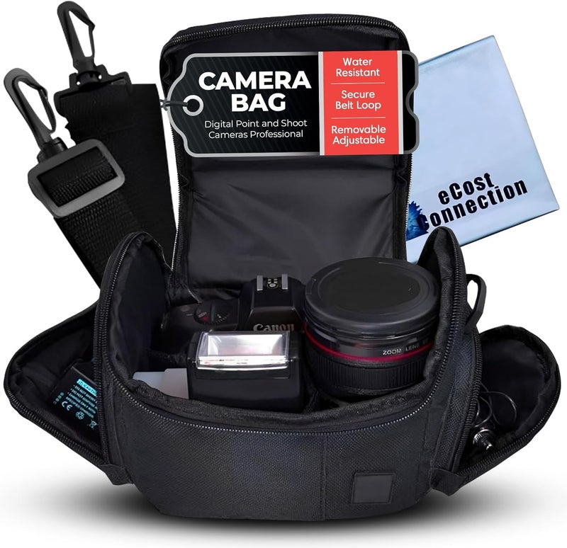 eCostConnection Medium Soft Padded Camera Equipment Bag Case for Nikon, Canon, Sony, Pentax, Olympus Panasonic, Samsung & Many Moreâ€¦ - Image 1